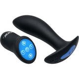 Jock Electro Spark E-stim Slim Prostate Plug Black with remote control for vibration and electro-stimulation.