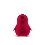 Platinum Hearts Mini Suction Massager Passion Kiss in a cute penguin shape, featuring air suction and vibration technology.