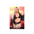 Fuck Off Lace Bralette & Cheeky Panty Queen Size Boxed displayed on model with a playful and provocative vibe.