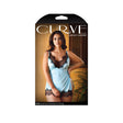Elise Lace Trim Chemise With Cinched Ties & Panty 1X 2X displayed on packaging from Fantasy Lingerie.