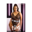 Fantasy Lingerie Fuck Off Mesh Playsuit Queen Size on model showcasing cheeky design and sheer allure in queen size.
