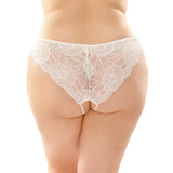 Poppy Crotchless Lace Panty White Queen Size - Image 2