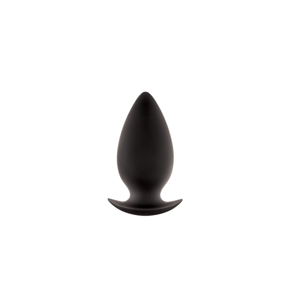 NS Novelties Renegade Spades Extra Large Anal Plug in smooth black silicone for enhanced comfort and sensation.