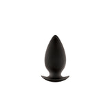 NS Novelties Renegade Spades Extra Large Anal Plug in smooth black silicone for enhanced comfort and sensation.