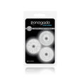 Renegade Dyno Rings 3 Pack Clear showcasing three super stretchable rings in a sleek package.