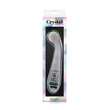 NS Novelties Crystal Glass G Spot Wand Clear displayed in elegant packaging, showcasing its smooth design for targeted pleasure.
