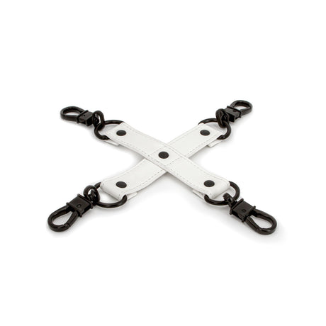 NS Novelties Glo Bondage Hog Tie Green designed for restraint and power play in a bold white and black design.
