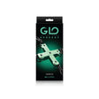 NS Novelties Glo Bondage Hog Tie Green packaging with glow-in-the-dark design for fetish adventures.