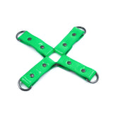 NS Novelties Electra Hog Tie Neoprene Lined Green for restraint play with durable synthetic materials.