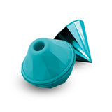 Sugar Pop Jewel Air Pulse Massager Teal, a compact air pulse stimulator designed like a sparkling gemstone.