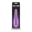 Chroma 7 inch Rechargeable Vibe Purple in sleek packaging, showcasing its elegant design and smooth finish.