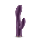NS Novelties Obsession Juliet Rabbit Vibrator Dark Purple displayed against a white background.