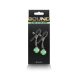 Bound Nipple Clamps G4 Gunmetal packaging with glowing dark elements for nipple play.