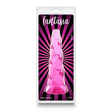 Fantasia Siren Pink Flexible Suction Cup Dildo in package with a vibrant pink and black design.