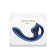 Seduction Kaia Metallic Blue Air Pulse Vibrator packaging featuring a sleek design and ergonomic handle.