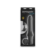 Renegade Super Stroker Thrusting Dildo Black packaging with features and controls highlighted.