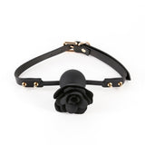 Fetish & Fashion Kristine Black Silicone Ball Gag showcasing a sleek design with a soft silicone mouthpiece and adjustable strap.