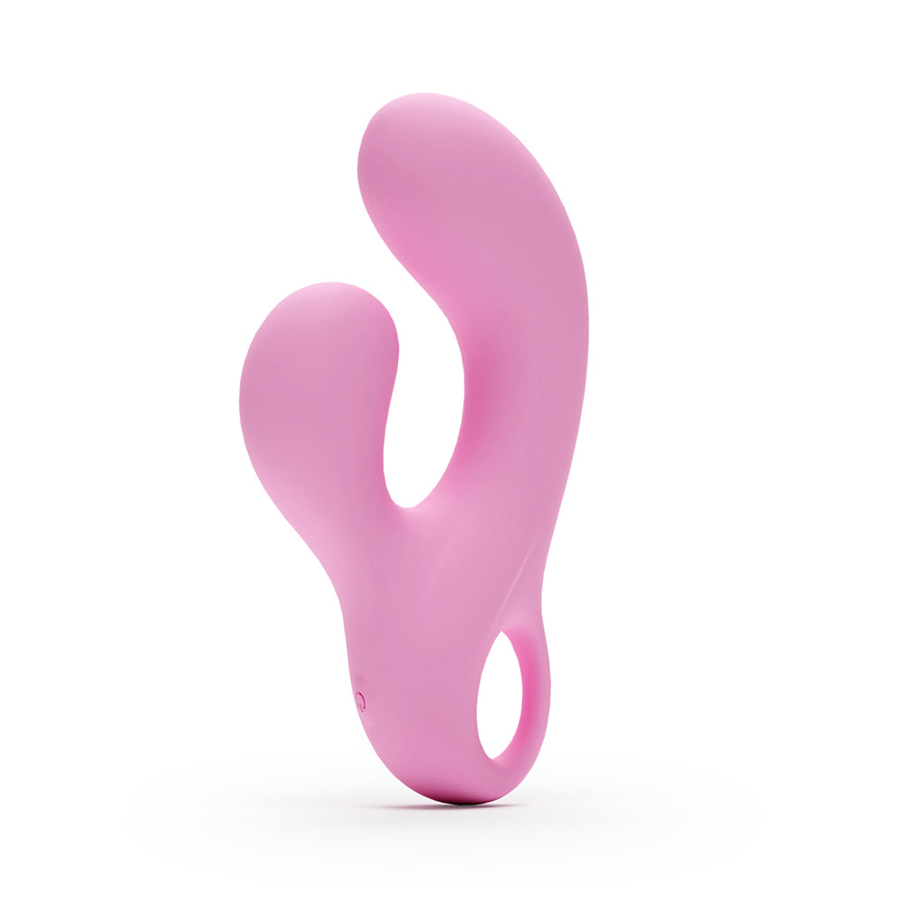 Gold-N-Dreams Agatha Rabbit Vibrator Rose Quartz in a sleek pink design, ideal for dual stimulation pleasures.