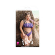 Spaced Out Bralette & Panty Queen Size packaging featuring a model in a floral UV reactive set.
