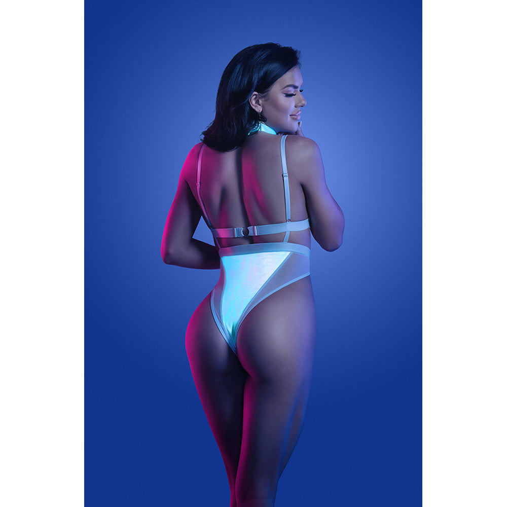 Fantasy Lingerie Prismatic Glow Cutout Bodysuit S/M - Image 3
