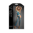 Fantasy Lingerie Everlasting Bodystocking G-string Teal displayed on model in alluring teal sheer design.