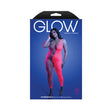 Fantasy Lingerie Hyperdrive Rhinestone Bodystocking Queen Size packaging featuring UV reactive design and alluring silhouette.