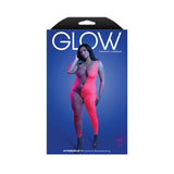 Fantasy Lingerie Hyperdrive Rhinestone Bodystocking Queen Size packaging featuring UV reactive design and alluring silhouette.