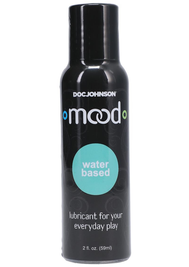Mood Lube Water Based Lubricant 2 Oz bottle, ideal for everyday play and versatile use with toys.