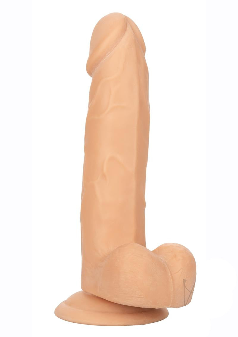 Size Queen Realistic Dildo 6 inches Vanilla in a lifelike design with suction cup base for hands-free fun.