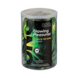 ONE Glowing Condoms Pleasure Jar 100 count packaging with glow-in-the-dark condoms inside.