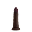 Shaft Model J 6.5 inch Liquid Silicone Dong Mahogany showing hyper-realistic design and silicone texture.