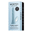 Femmefunn Wireless Turbo Shaft Realistic Vibrator Light Blue packaging showcasing its design and features.