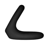 Forto F-22 D Ring Liquid Silicone Cock Ring Black, sleek liquid silicone design for enhanced pleasure and support.