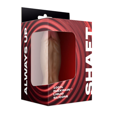 Shaft Model B Liquid Silicone Bullet Vibrator Pine packaging showcasing FLEXISKIN™ material.