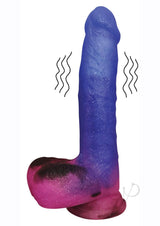 Stardust Milky Way Silicone Dildo 8.5 inch Multicolor with a cosmic color design and realistic contour for pleasure.