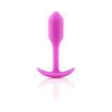 b-Vibe Snug Plug 1 Weighted Silicone Anal Plug Fuchsia