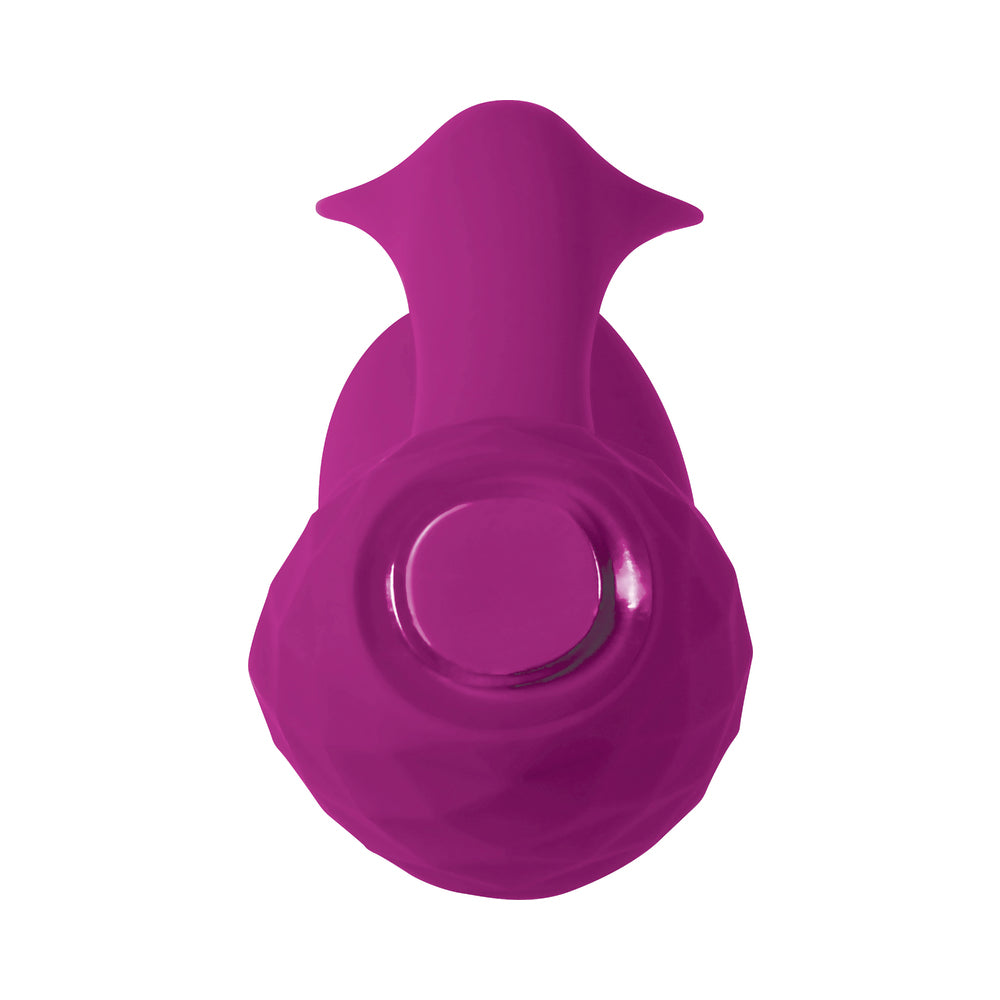 Evolved Glimmer Light-Up Rechargeable Silicone Dual Stimulator Purple
