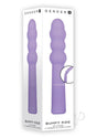 Gender X Bumpy Ride Rechargeable Silicone Vibrator Purple packaging showcasing its design and features.