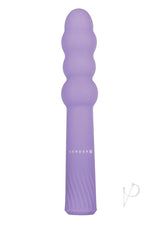 Gender X Bumpy Ride Rechargeable Silicone Vibrator Purple with four graduated bulbs and smooth silicone finish.