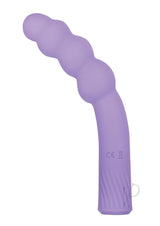 Gender X Bumpy Ride Rechargeable Silicone Vibrator Purple with graduated bulbs and flexible design.