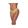 Magic Silk High Leg High Waist Micro Tanga Lime featuring a bright neon chartreuse mesh and cheeky design.