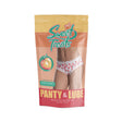 Magic Silk Sweet Treats Boy Short with Lube Peach packaged in a colorful bag featuring a peach design.
