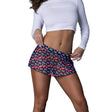 Magic Silk Hazy Dayz Gummy Bear Mesh Skirt L XL worn by a model, showcasing colorful gummy bear prints on black mesh.