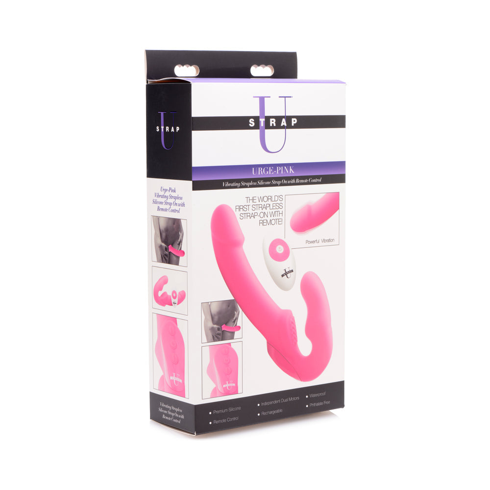 Strap U Strapless Strap-On with Remote Pink