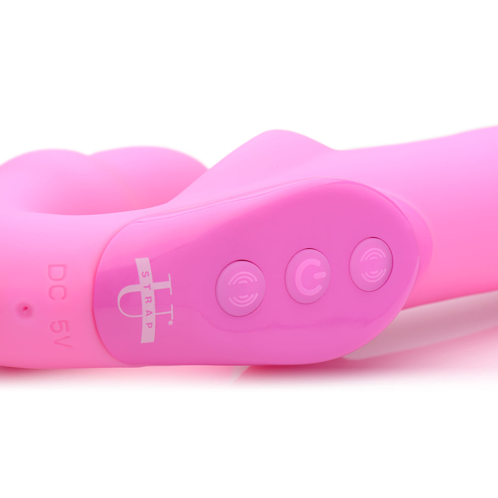 Strap U Strapless Strap-On with Remote Pink
