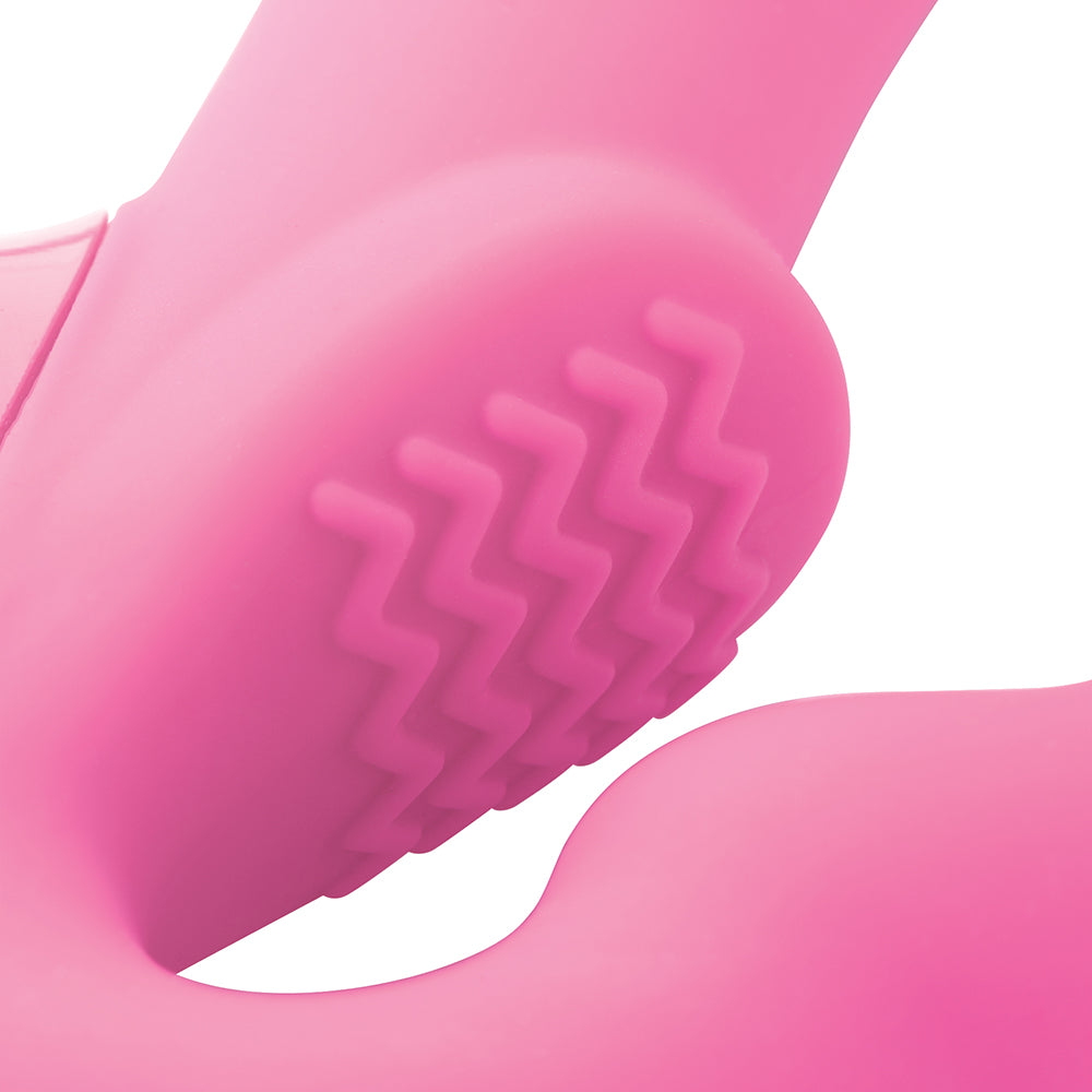 Strap U Strapless Strap-On with Remote Pink