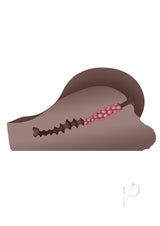 Gender X A Handful Male Anal Masturbator Chocolate, lifelike stroker with a soft texture and tight inner channel.