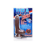 USA Cocks 7 inches Ameriskin Dual Density Dildo Dark