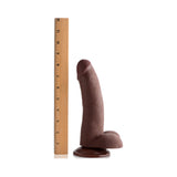 USA Cocks 8 inches Ameriskin Dual Density Dildo Dark
