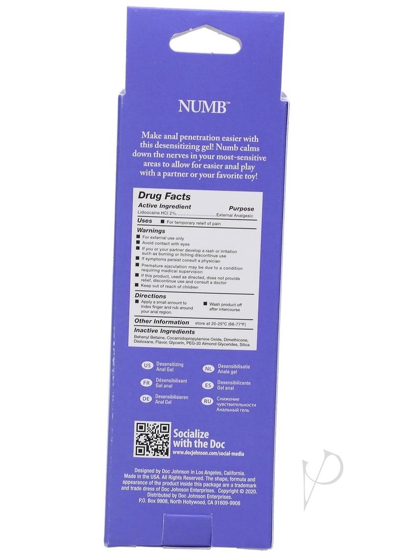 Intimate Enhancements Numb Anal Gel 2 Oz Mint packaging, desensitizing gel for comfortable anal play.